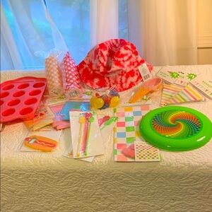 Party & Shower all occasion 27 Pc NEW Banners Hat Games ice cubes Frisbee & more
